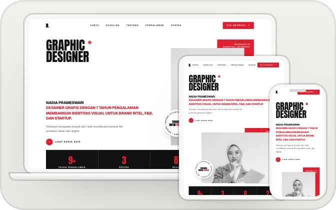 Pratinjau template Bold
