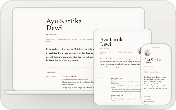 Pratinjau template Serif
