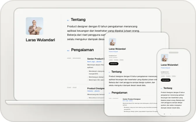 Pratinjau template Studio
